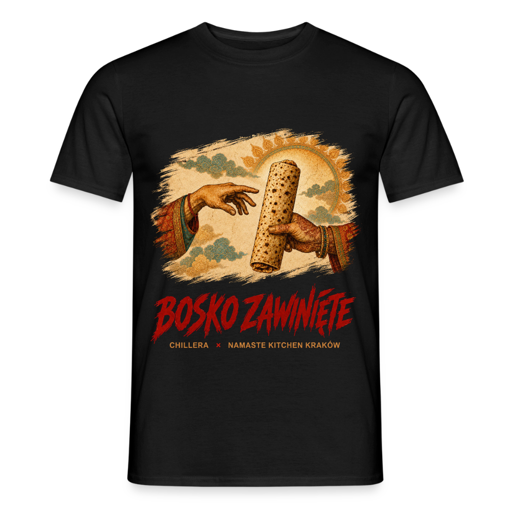 T-shirt CHILLERA × Namaste Kitchen „Bosko Zawinięte” - black