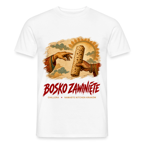 T-shirt CHILLERA × Namaste Kitchen „Bosko Zawinięte” - white