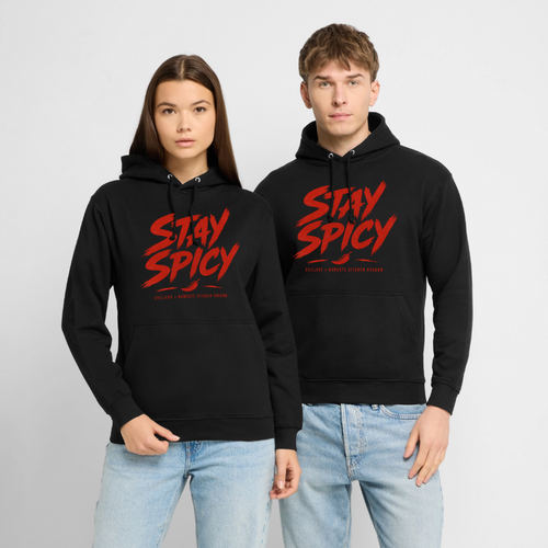 Bluza z kapturem Stay Spicy - Chillera x Namaste Kitchen - czarny