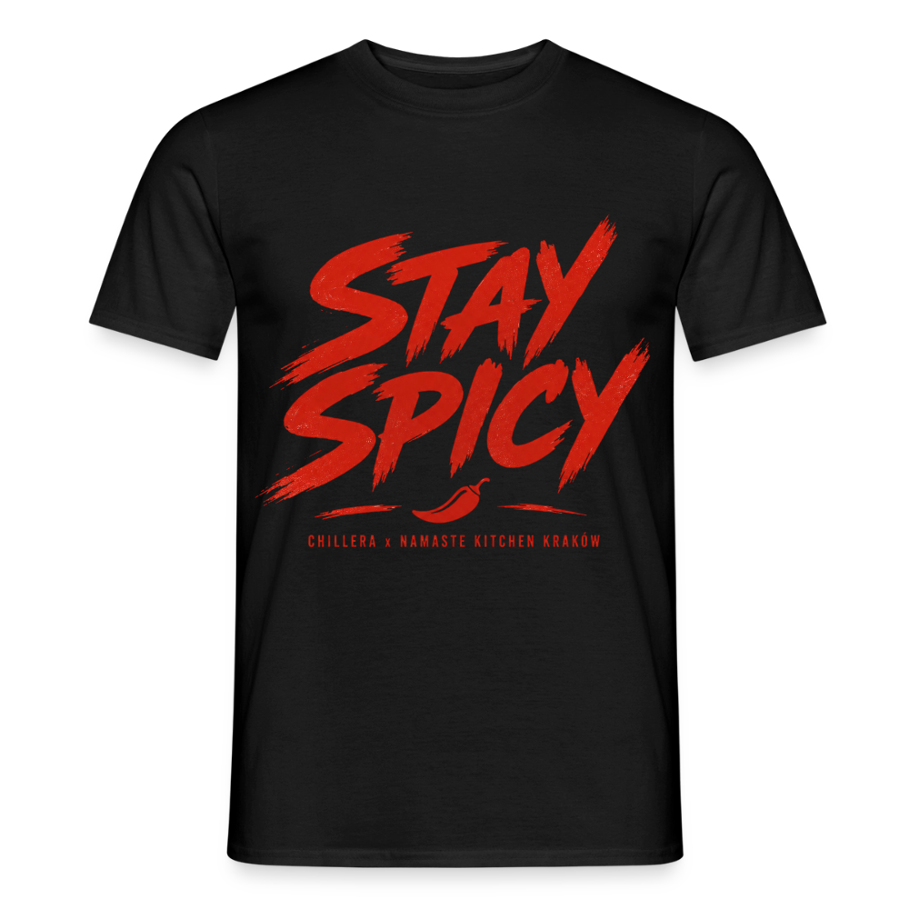 T-shirt CHILLERA × Namaste Kitchen „Stay Spicy” - czarny