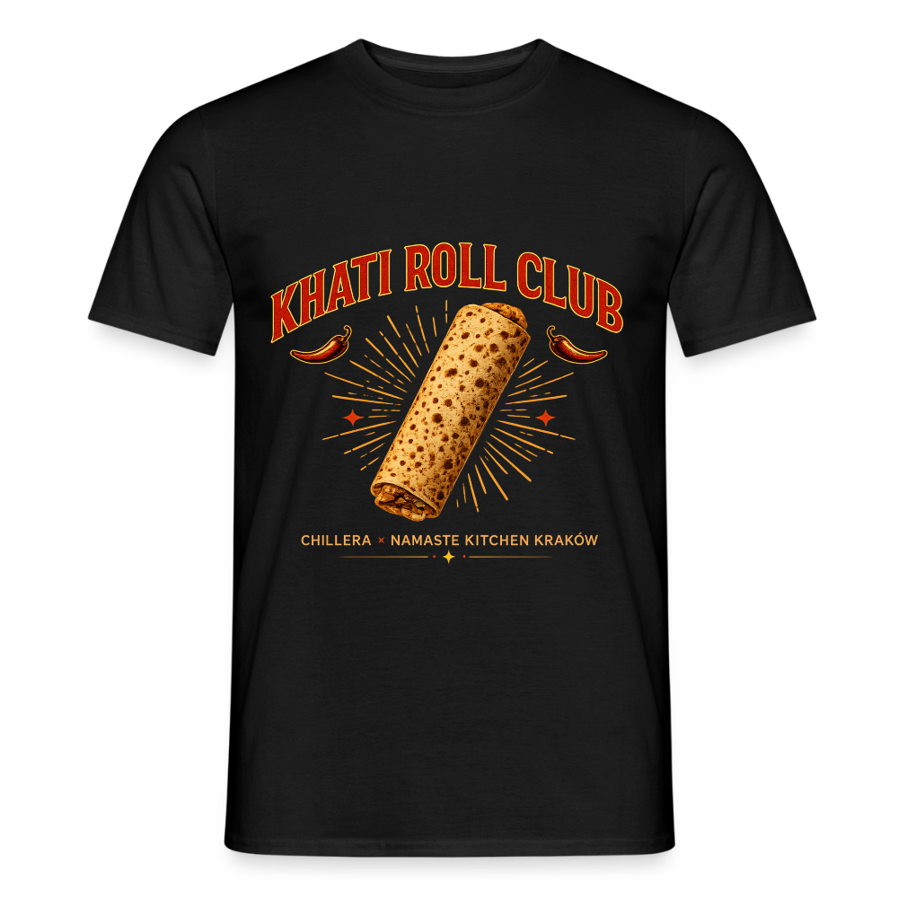 T-shirt CHILLERA × Namaste Kitchen „Khati Roll Club” - czarny