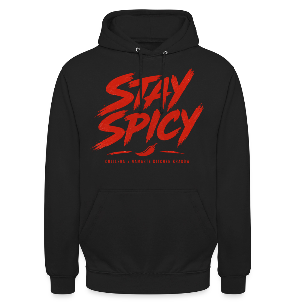 Bluza z kapturem Stay Spicy - Chillera x Namaste Kitchen - czarny